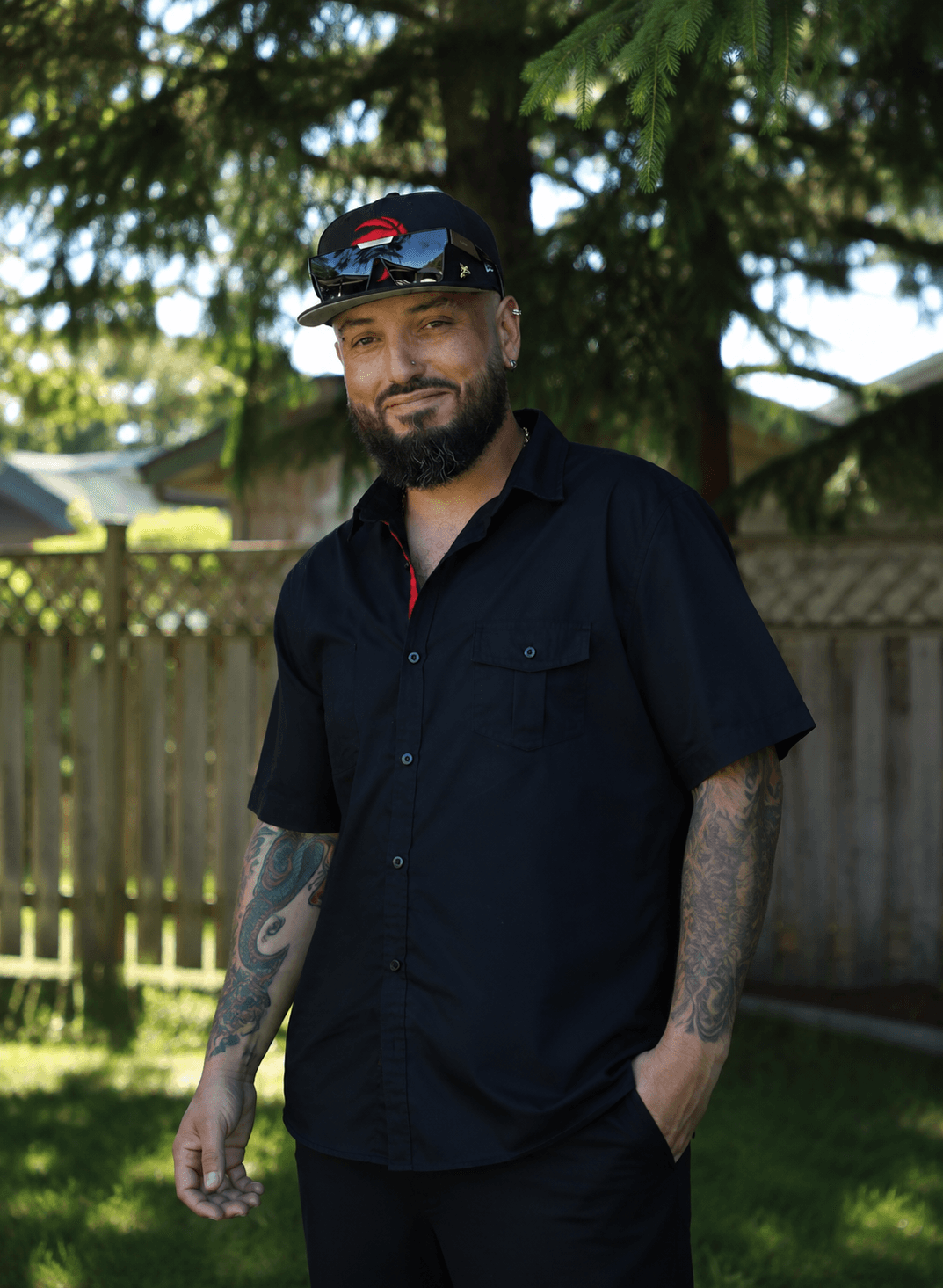 Dylan Ribeiro, owner of 333 Construction, on a job site in Hagersville.